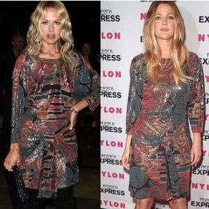 Vintage Janine Italy Sequin Dress Medium Rachel Zoe!